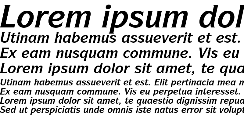 Sample of Symbol SSi Bold Italic