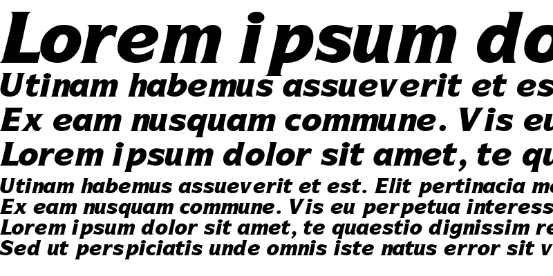 Sample of SymbolBlackSSi Italic