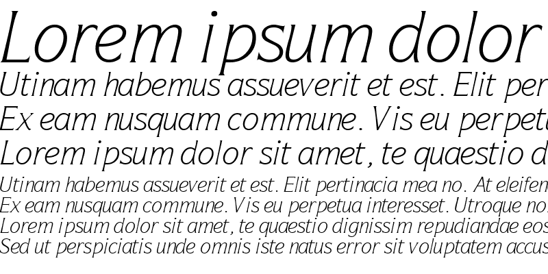 Sample of SymbolBookSSi Italic