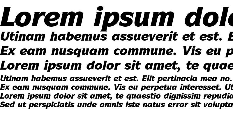 Sample of SymbolEF Black Italic