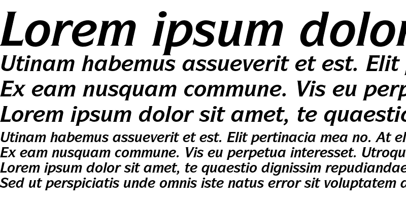 Sample of SymbolEF Bold Italic