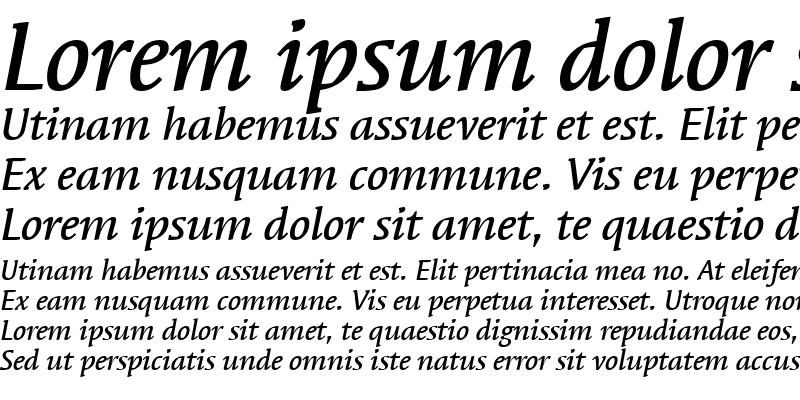 Sample of Syndor ITC Medium Italic