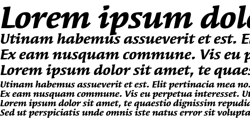 Sample of Syndor ITC Std Bold Italic