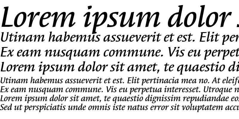 Sample of Syndor ITC Std Medium Italic