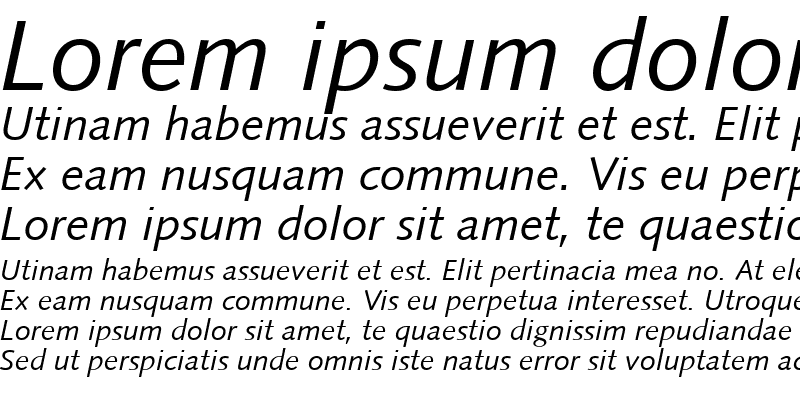 Sample of Syntax LT Italic