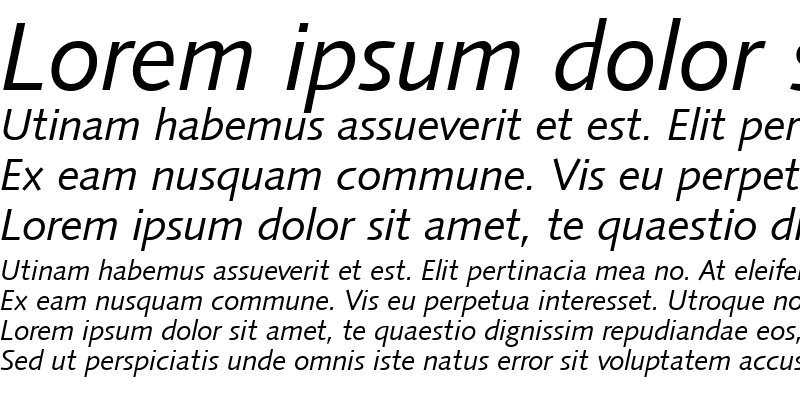 Sample of SyntaxD Italic