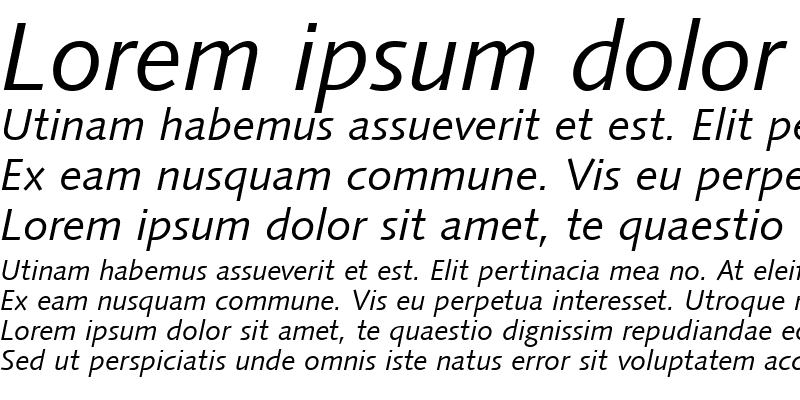 Sample of SyntaxT Italic