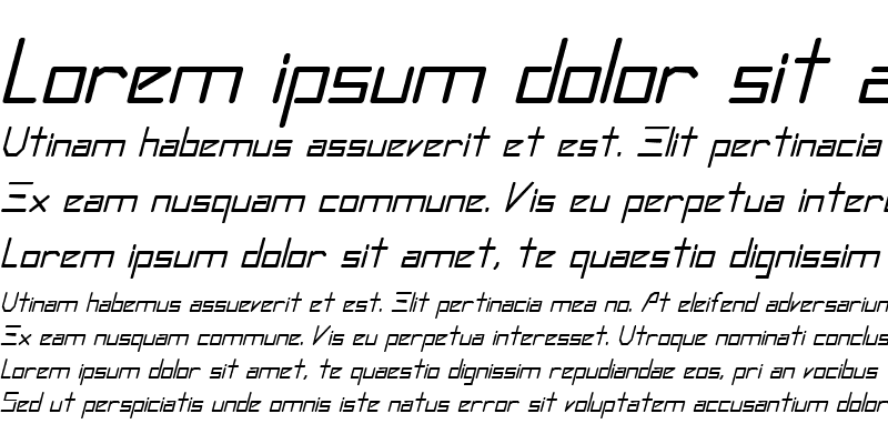 Sample of Syrinx 4 Italic