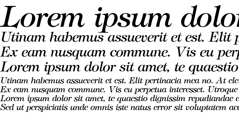 Sample of T731-Roman Italic