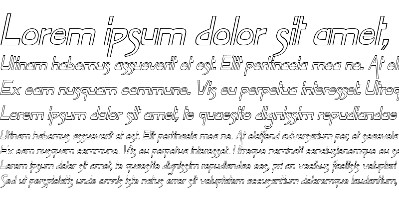 Sample of Tablet-Hollow Italic