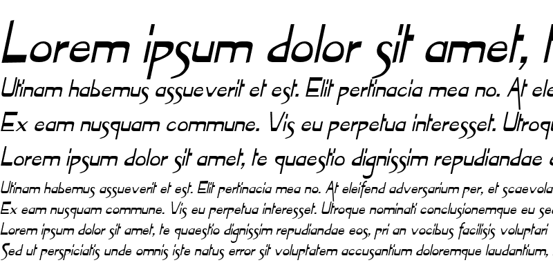 Sample of Tablet Italic
