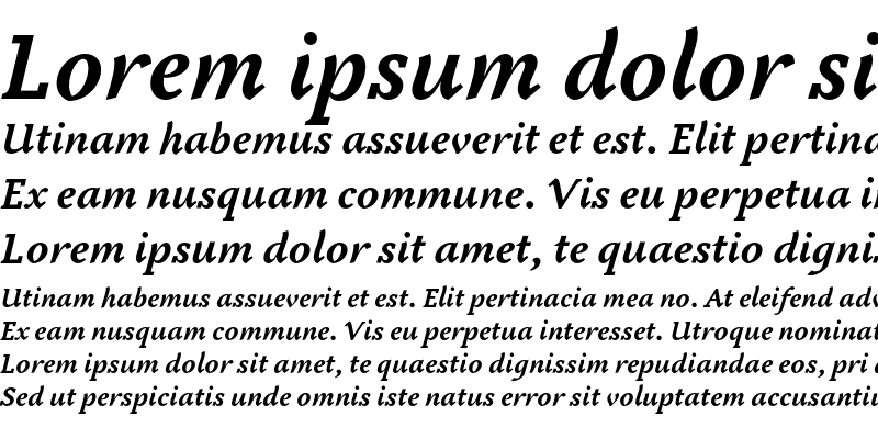 Sample of Tactile ITC Std Bold Italic