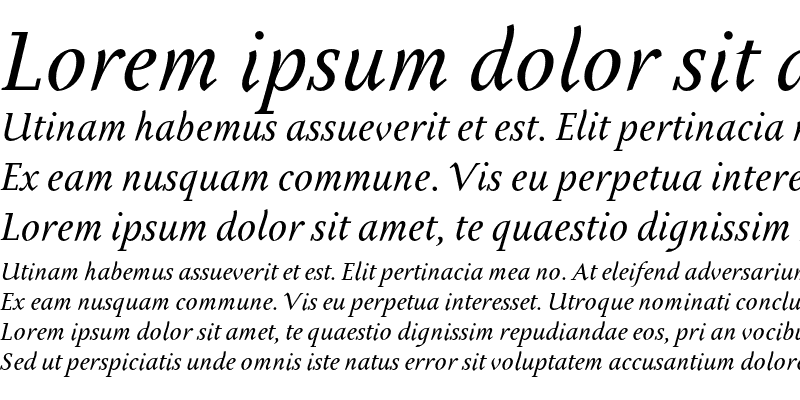 Sample of Tactile ITC Std Italic