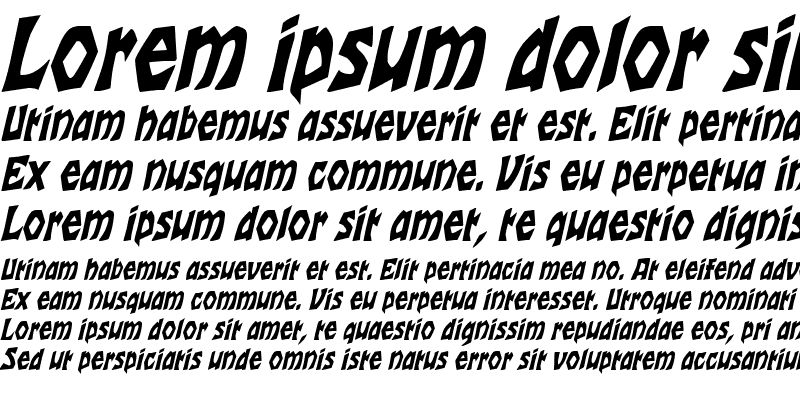 Sample of TalonCondensed Italic
