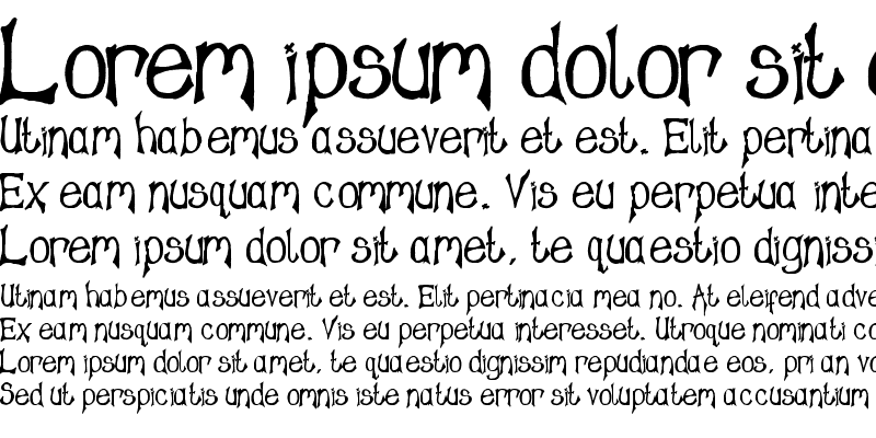 Sample of Tampy's Font