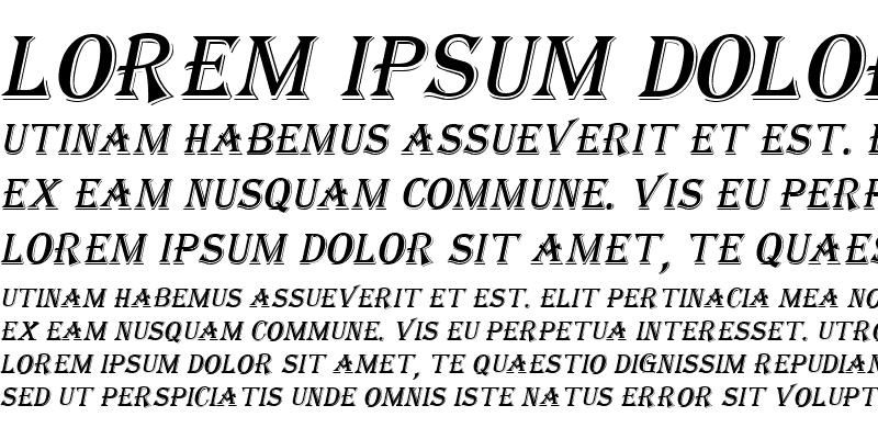 Sample of Tangiers Italic