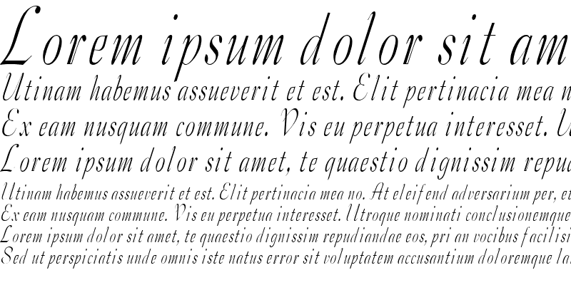 Sample of Tango Condensed Italic