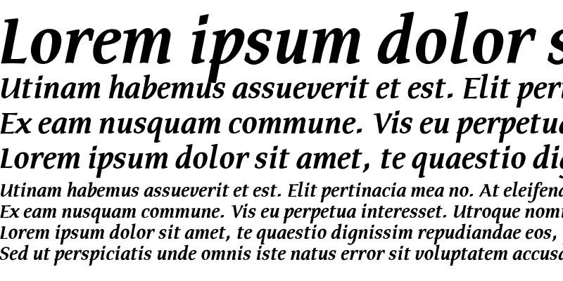 Sample of TarquiniusPlus Bold Italic