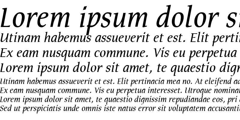 Sample of TarquiniusPlus Italic