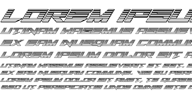 Sample of Tarrget Chrome Italic