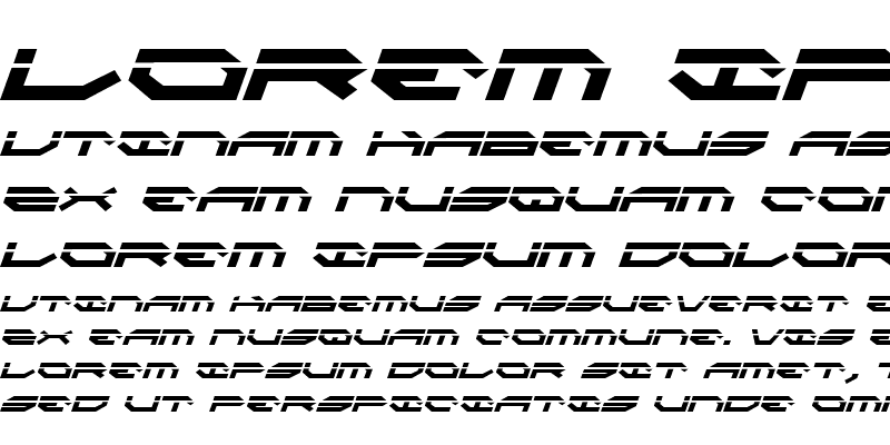Sample of Taskforce Laser Italic