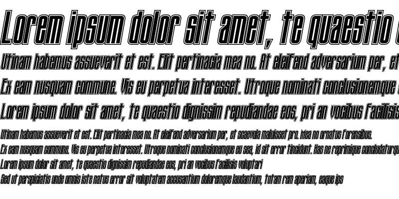 Sample of TauernInlineCTT Italic