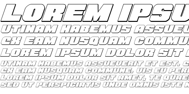 Sample of Tauro 3D Italic Italic