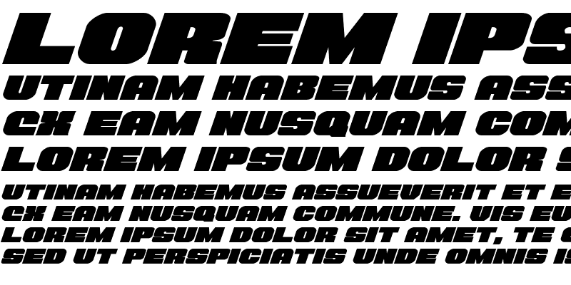 Sample of Tauro Expanded Italic