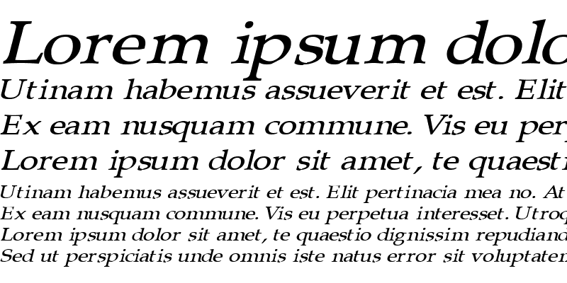 Sample of Tavern-Extended Italic