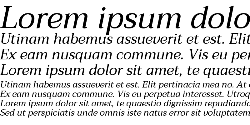 Sample of Taviraj Italic