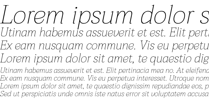 Sample of Taviraj Thin Italic