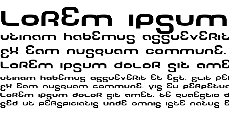 Sample of Tech Font Wide Regular