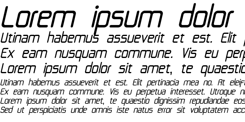 Sample of Techfont Italic