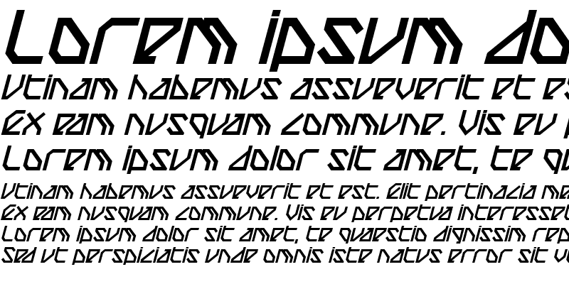 Sample of TechstepBlack Oblique Regular