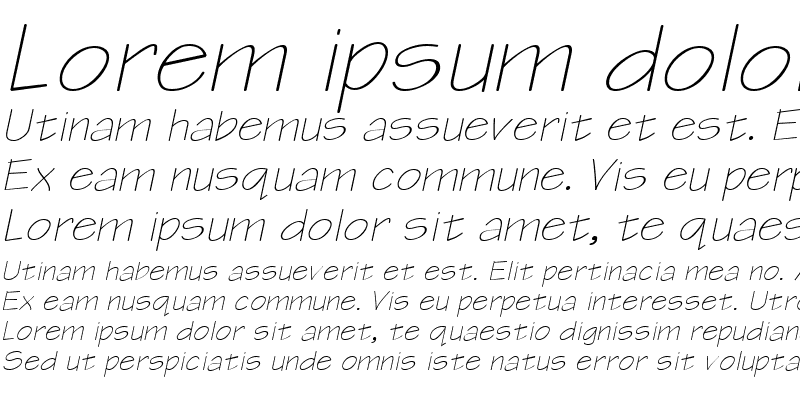 Sample of Tek-Extended Italic