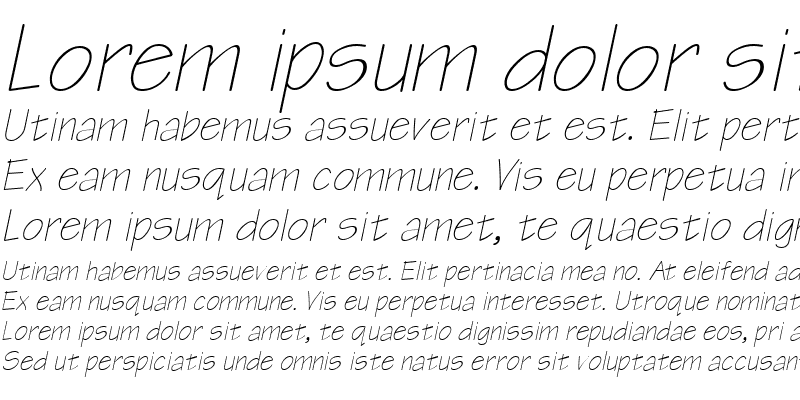 Sample of Tek Italic