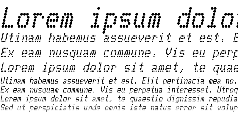 Sample of Telidon Bold Italic