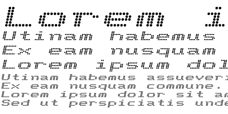Sample of Telidon Ex Bold Italic