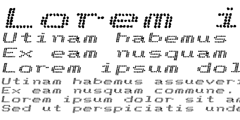 Sample of Telidon Ink Ex Bold Italic