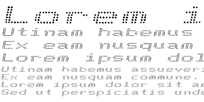 Sample of Telidon Ink Ex Italic