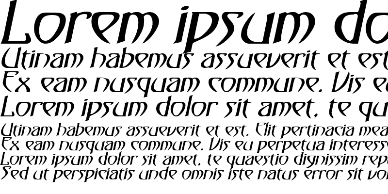 Sample of Templar Italic