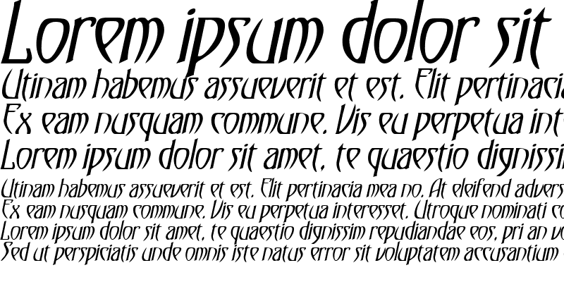 Sample of TemplarCondensed Italic