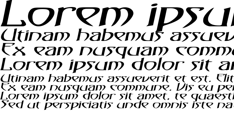 Sample of TemplarExtended Italic