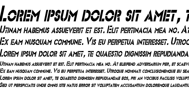 Sample of Templett Condensed Italic