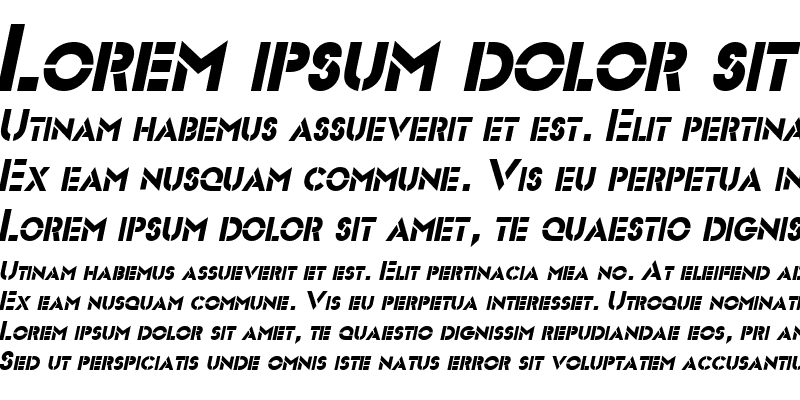Sample of Templett Italic