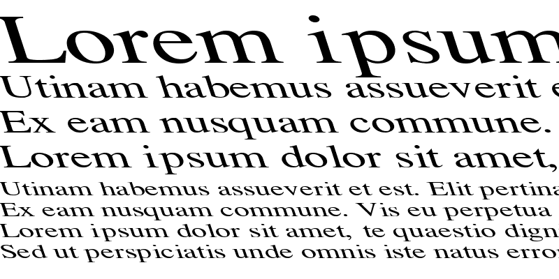 Sample of Tempo Font Ex Left