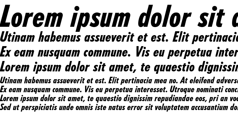 Sample of Tempo Heavy Condensed Italic