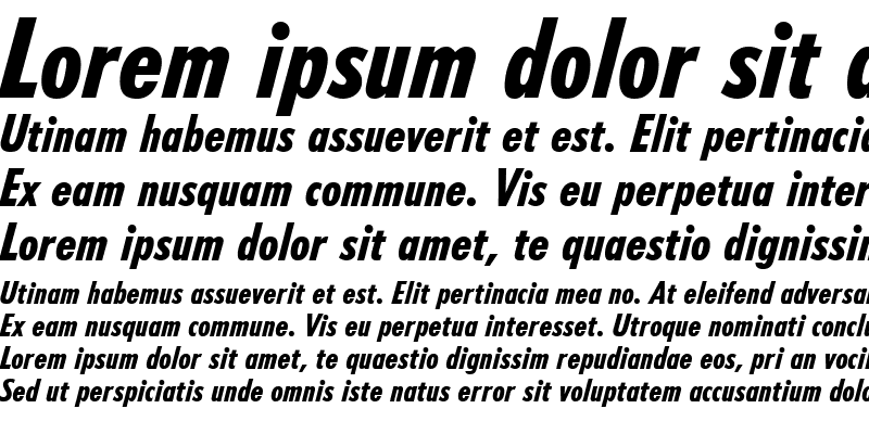 Sample of Tempo LT HeavyCondensed Italic