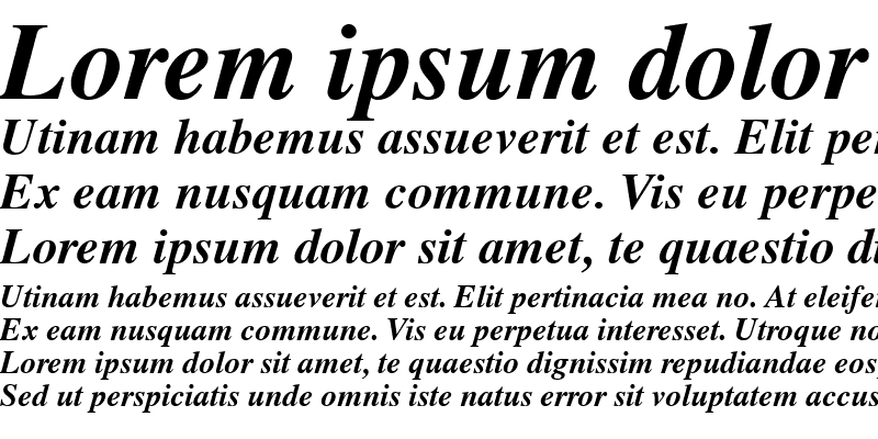 Sample of TempsSH Bold Italic