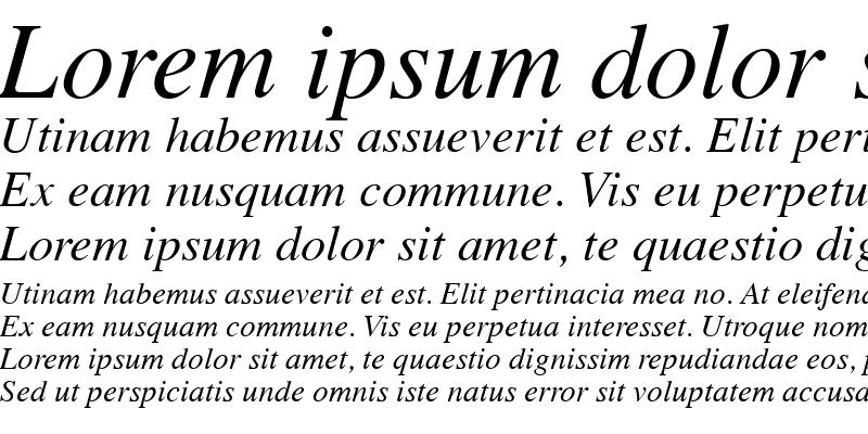Sample of TempsSH Italic